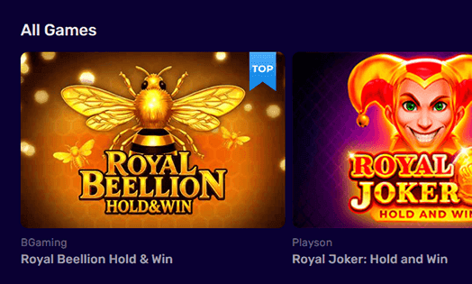 Open the Royal Beellion Hold & Win slot