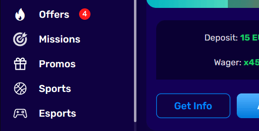 Navigate to the promotions section