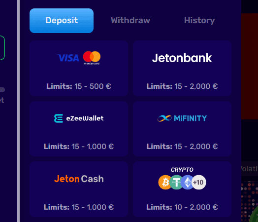 Make a deposit