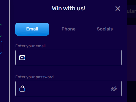 Type in your credentials